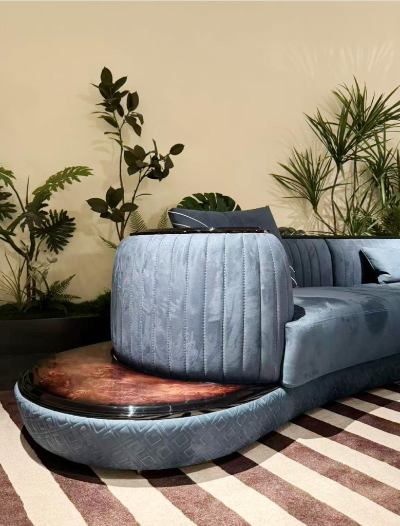 FD10-2 Royal Blue Curved Modular Sofa