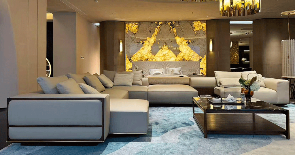 V06 Taupe Velvet Couture Sectional