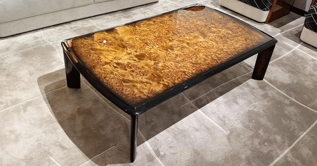 BD-07 Burr Walnut Block Coffee Table