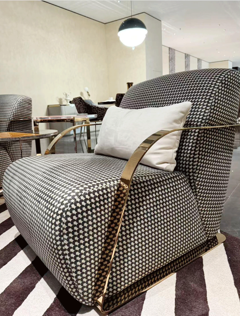 FD10-9 Navy Velvet Lounge Armchair