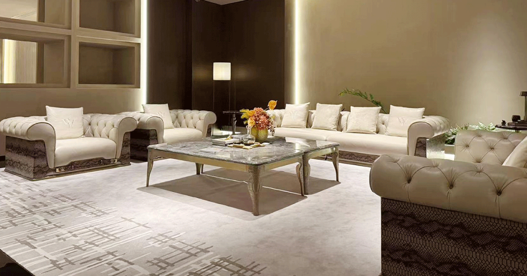 V12 Diamond-Tufted Monogram Sofa