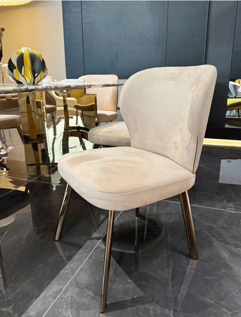FD10-14 Camel Leather Dining Chair