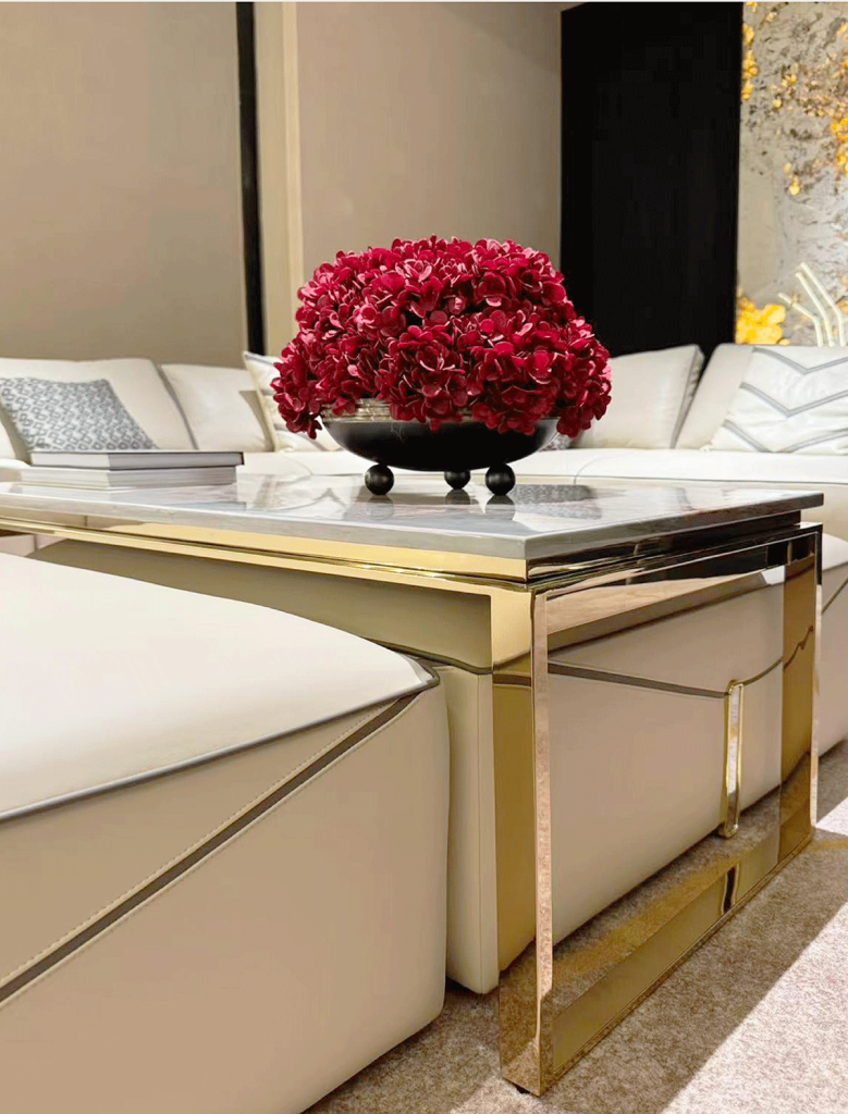 V15 Convertible Velvet Sofa & Dining Table