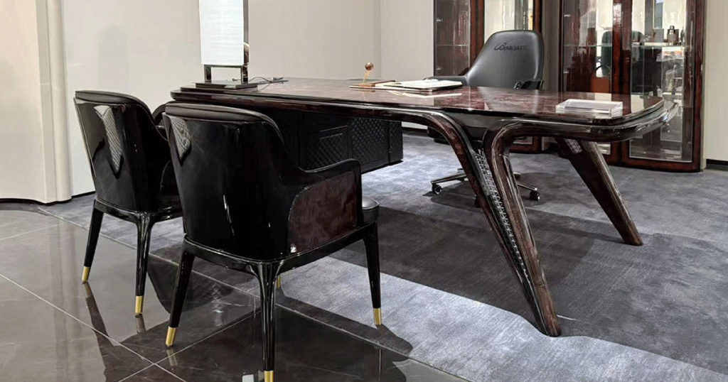BD-16 Diamond-Quilted Executive Desk