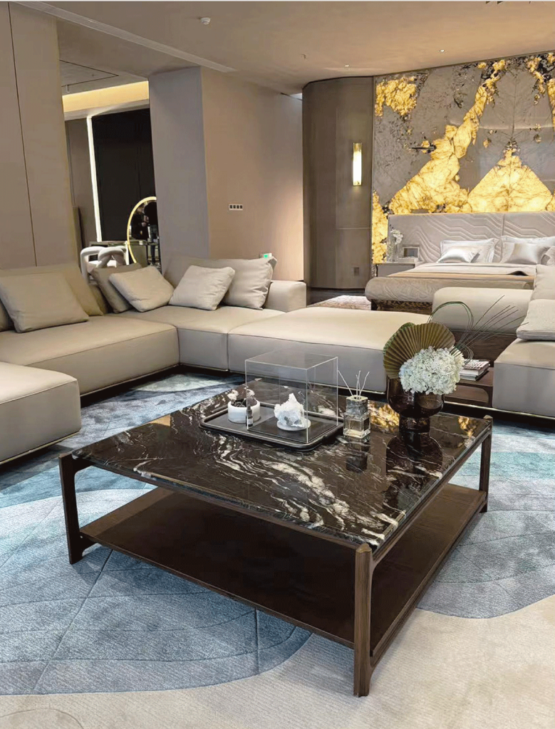 V20 Marble & Wood Tray Coffee Table