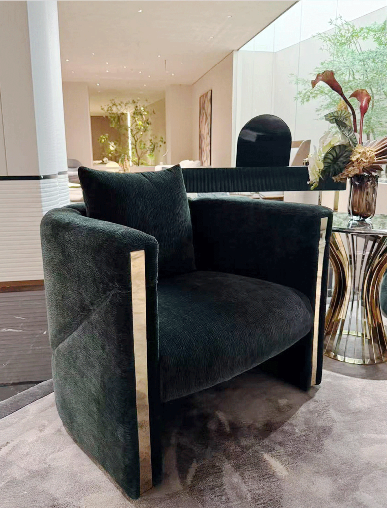 V28 Forest Boucle Tub Chair