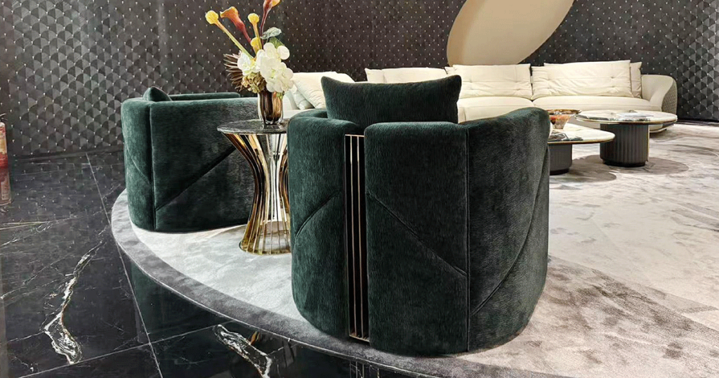 V28 Forest Boucle Tub Chair
