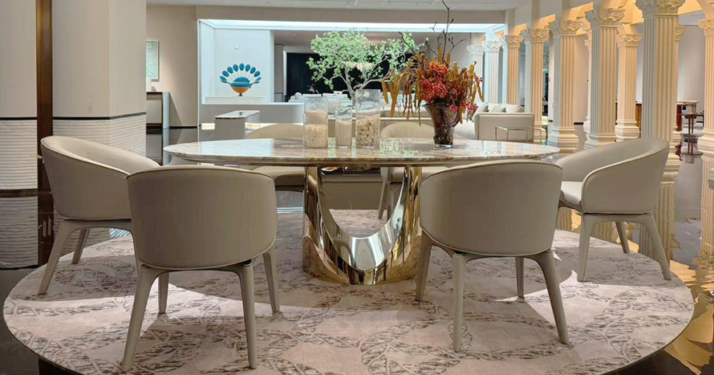 V42 Onyx Oval Sculptural Dining Table
