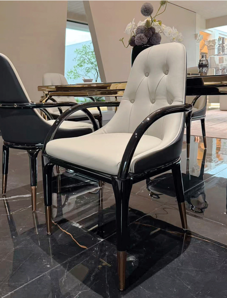 V43 Champagne Velvet Accent Chair