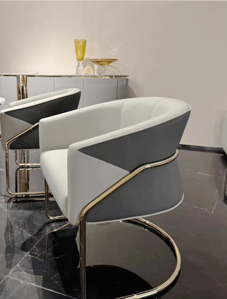 V45 Two-Tone Grey Cantilever Chair