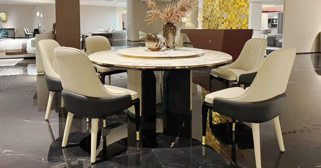 V49 Channel-Tufted Leather Lounge Chair