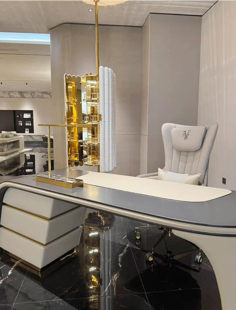 V64 Champagne Lacquer Writing Desk