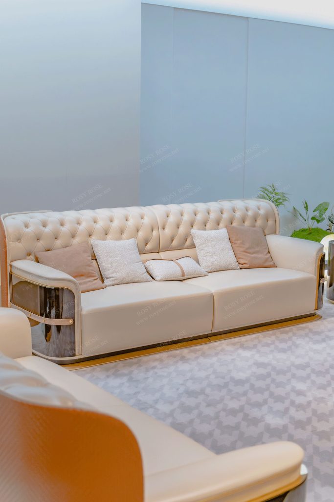 Elyse Opulent Tufted Marble Lounge Suite