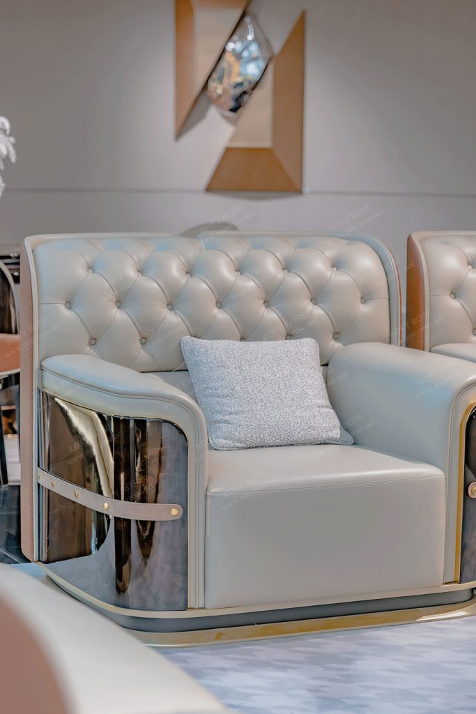 Elyse Opulent Tufted Marble Lounge Suite