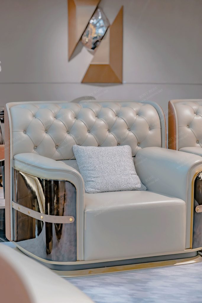 Elyse Opulent Tufted Marble Lounge Suite