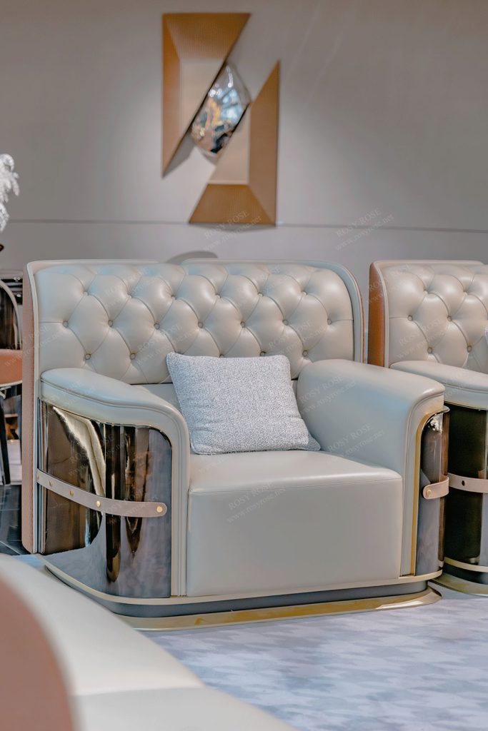 Elyse Opulent Tufted Marble Lounge Suite