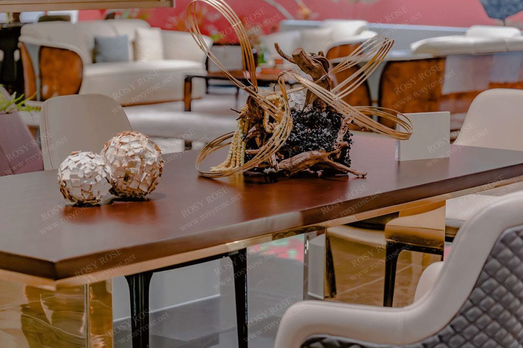 Verdura Palatial Burl & Gold Dining Collection