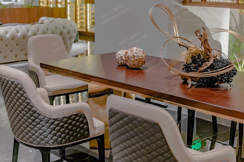 Verdura Palatial Burl & Gold Dining Collection