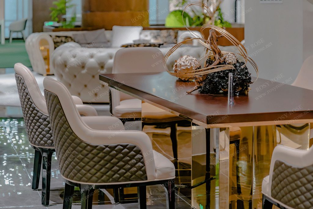 Verdura Palatial Burl & Gold Dining Collection