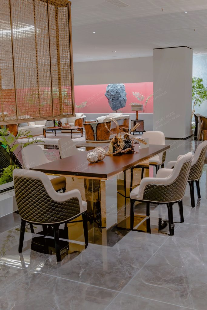 Verdura Palatial Burl & Gold Dining Collection