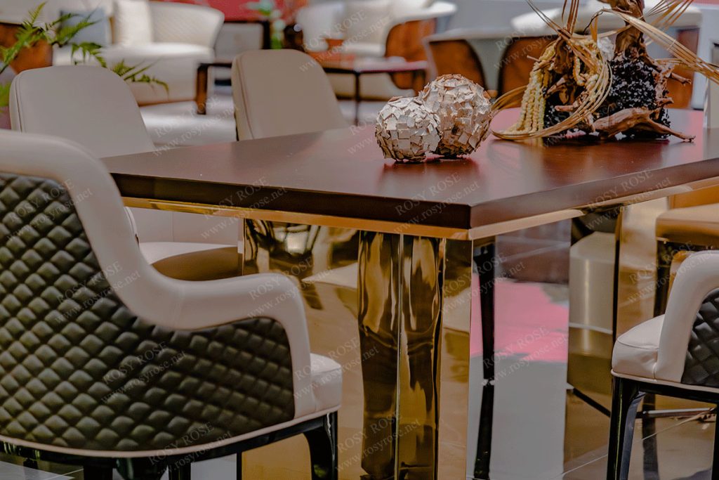 Verdura Palatial Burl & Gold Dining Collection