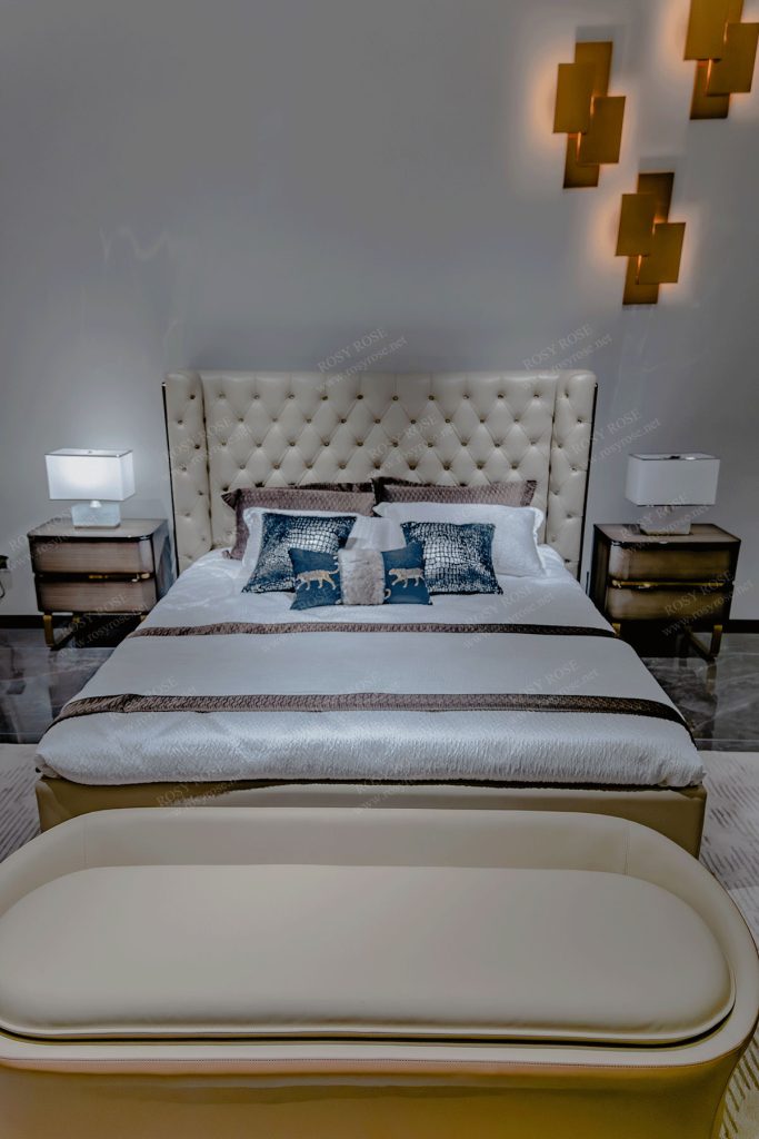 Seraphina Grand Gold-Tufted Master Bedroom Suite