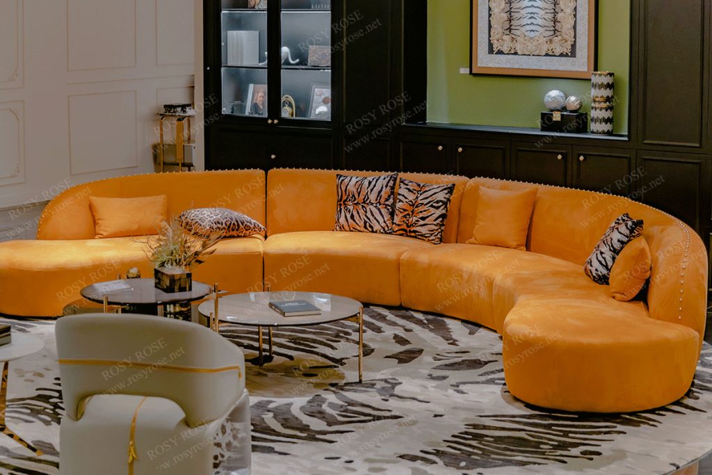 Fiamma Ducal Velvet Sectional Suite
