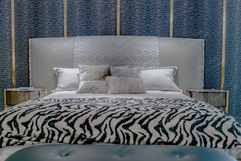 Selene Princely Zebra-Embossed Bedroom Suite