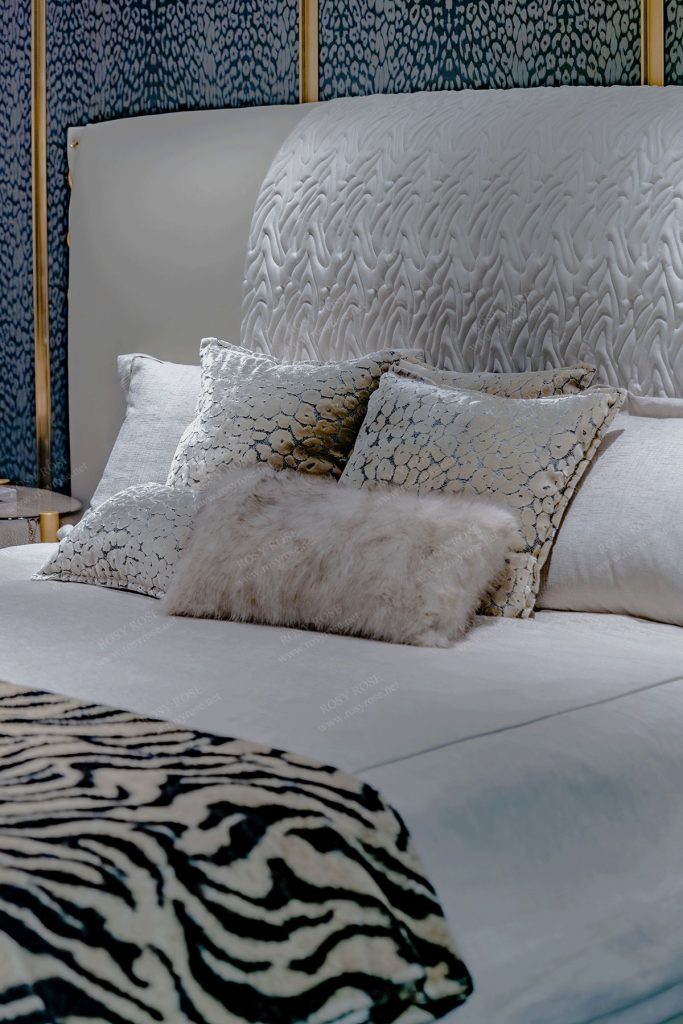 Selene Princely Zebra-Embossed Bedroom Suite