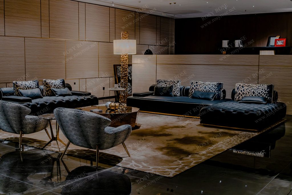 Tenebra Palatial Leather Sectional Collection