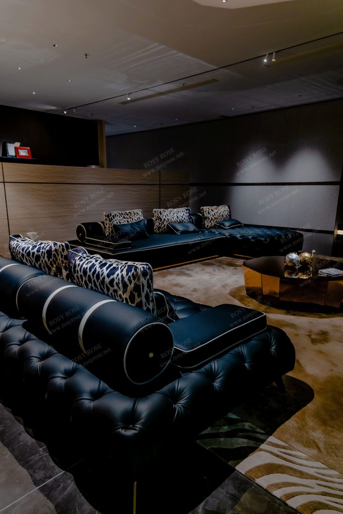 Tenebra Palatial Leather Sectional Collection