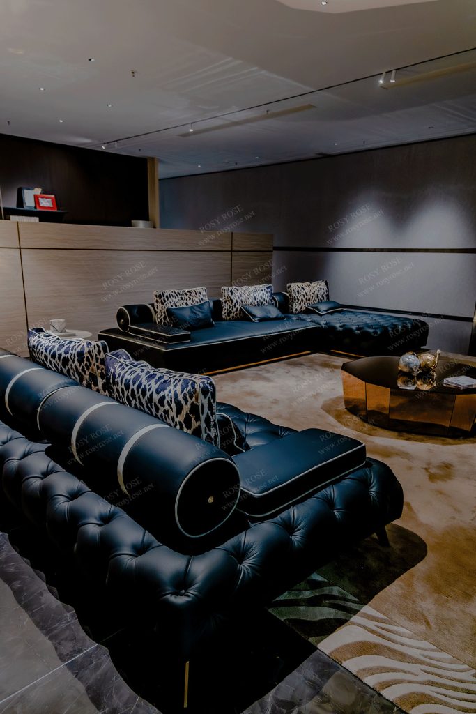 Tenebra Palatial Leather Sectional Collection