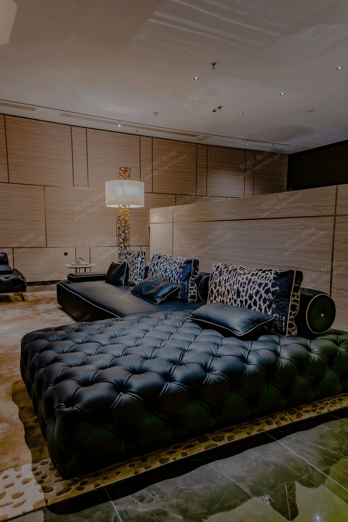 Tenebra Palatial Leather Sectional Collection