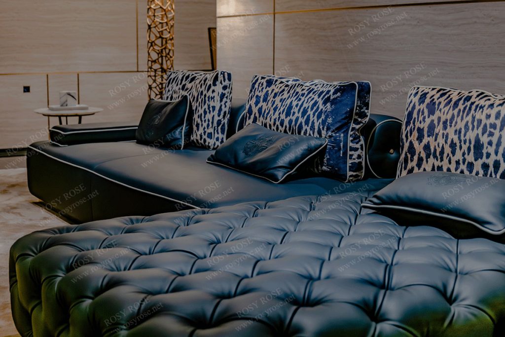 Tenebra Palatial Leather Sectional Collection