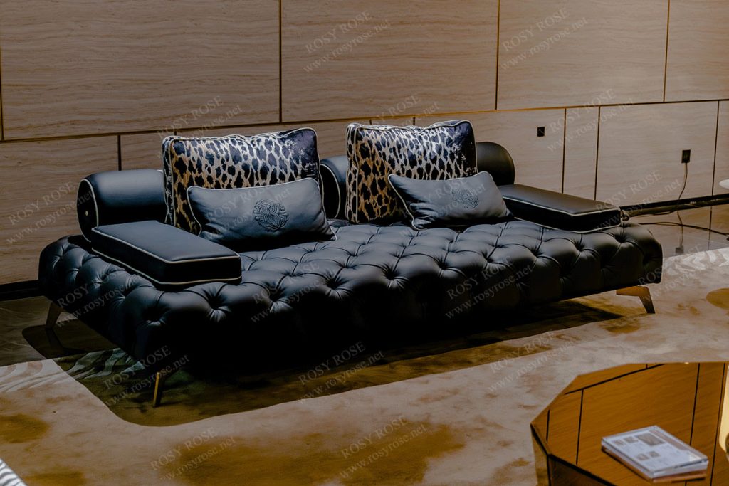 Tenebra Palatial Leather Sectional Collection